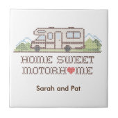 Home Sweet Motorhome Tile Tegeltje (Voorkant)