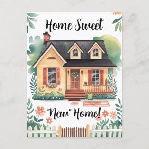 Home Sweet New Home Moving Faire-part Carte postal