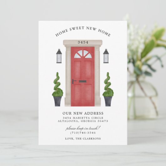 Home Sweet New Home Moving Invitation (Debout devant)