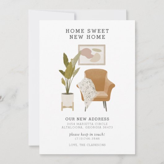 Home Sweet New Home Moving Uitnodiging (Voorkant)