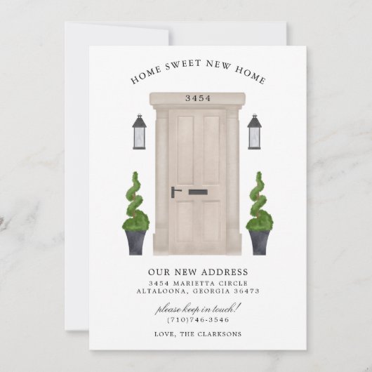 Home Sweet New Home Moving Uitnodiging (Voorkant)