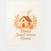 Home Sweet Warm Home Soft Fleece Throw Blanket