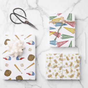 Home Team Openingsdag Honkbal Ouderwets Inpakpapier Vel