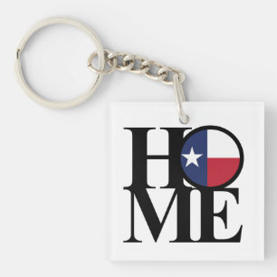 HOME Texas Lone Star Sleutelhanger Small Square