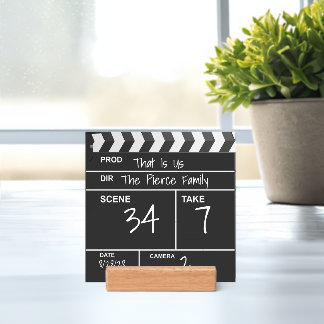 Home Theater Film Klapbord Custom Sign & Holder