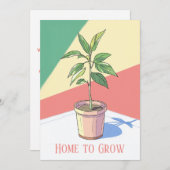 Home to Grow house plant Nieuw Adres Aankondiging (Voorkant / Achterkant)