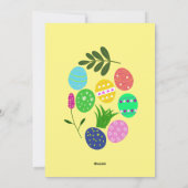 Home Tuin Kleurrijk Paasei Feestdagenkaart (Achterkant)