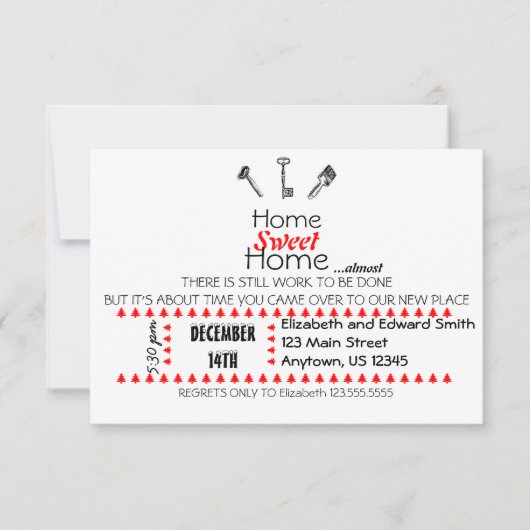 Home-uitnodiging Kaart (Voorkant)