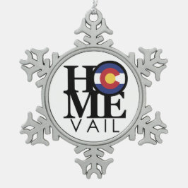 HOME Vail Colorado Tin Sneeuwvlok Ornament