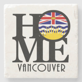 HOME Vancouver (BC-vlag) Stenen Onderzetter
