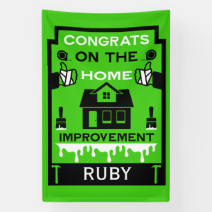 Home Verbetering Gefeliciteerd Spandoek