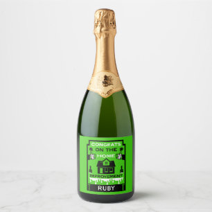 Home Verbetering Gefeliciteerd Sparkling Wijnetiket