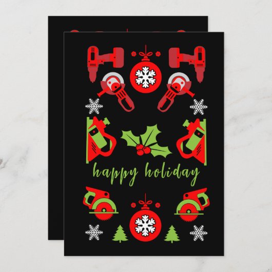 Home Verbetering Kerstcadeaus Feestdagenkaart (Voorkant / Achterkant)