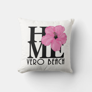 HOME Vero Beach Pink Hibiscus Kussen