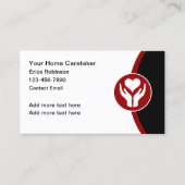 Home Verzorger Companion Hart Thema Visitekaartje (Voorkant)