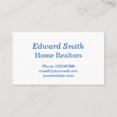 Home-Visitekaartje Visitekaartje (Achterkant)