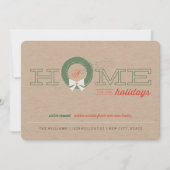 Home voor de Feestdagen die een aankondigingskaart Feestdagenkaart (Voorkant)