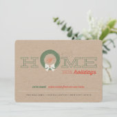 Home voor de Feestdagen die een aankondigingskaart Feestdagenkaart (Staand voorkant)