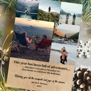 Home voor de Feestdagen Fotocollage Kerst Feestdagenkaart