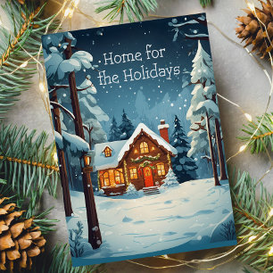 Home voor de Feestdagen Winter Kerst Kaart