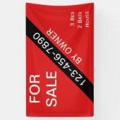 Home voor verkoop door eigenaar spandoek (Verticaal)