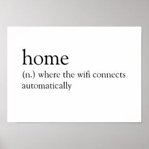 Home: Waar de WiFi automatisch verbinding maakt Poster