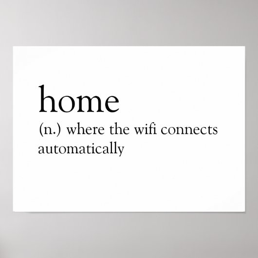 Home: Waar de WiFi automatisch verbinding maakt Poster (Voorkant)