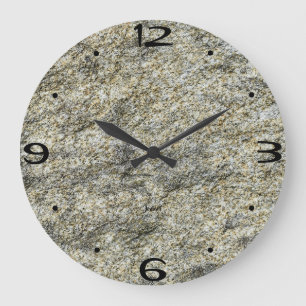 Home Wandkamer Art Rock Natuurlijke granieten text Grote Klok