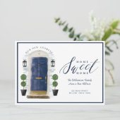 Home - We hebben een blauwe Waterverf deur verplaa Aankondiging (Staand voorkant)