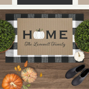 Home White Pumpkin Persoonlijke Herfst voor achter Deurmat