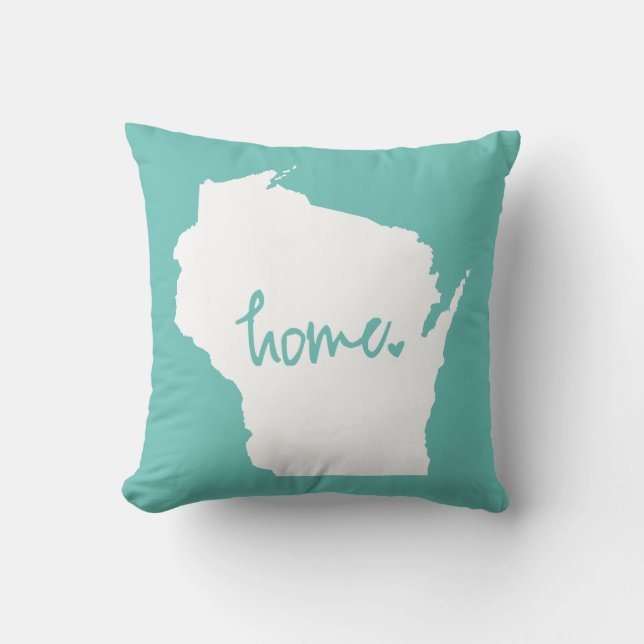 Home Wisconsin Custom Color Kussen (Voorkant)