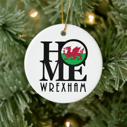 HOME Wrexham Wales Keramisch Ornament (Boom)