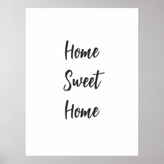 Home zoete huis eenvoudige witte muur minimalist poster