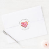 Homebaking donut en sprenkels monogram Sticker (Envelop)