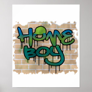 homeboy graffiti design poster