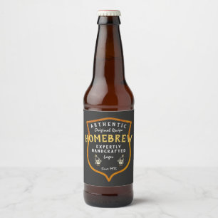 Homebrew Authentiek Origineel Recept Logo Crest Bier Etiket