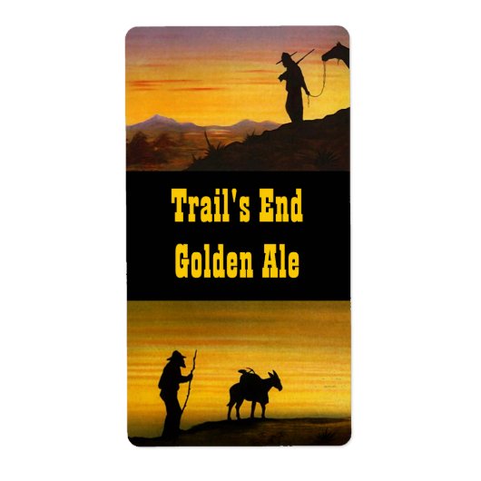 Homebrew labels Western Trails End Golden Ale (Voorkant)