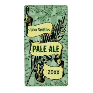 HomeBrewed Bierlabel Scroll Green Etiket