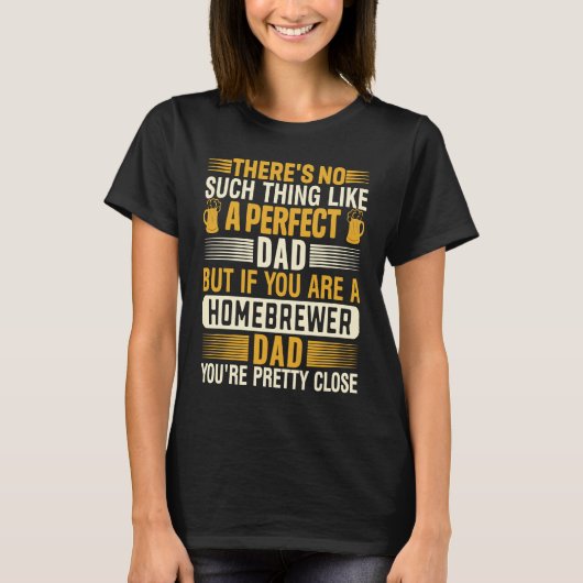 Homebrewer Dad Homebrewing Beer Brewing Fathers Da T-shirt (Voorkant)