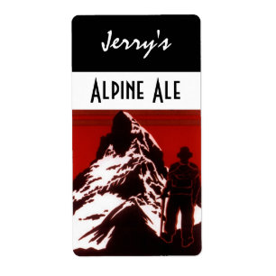 Homebrewing Bierflesetiket Alpine Hiker Ale Etiket