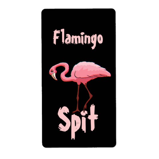 Homebrewing Flamingo Spit Bier Wijn Fun Labels (Voorkant)