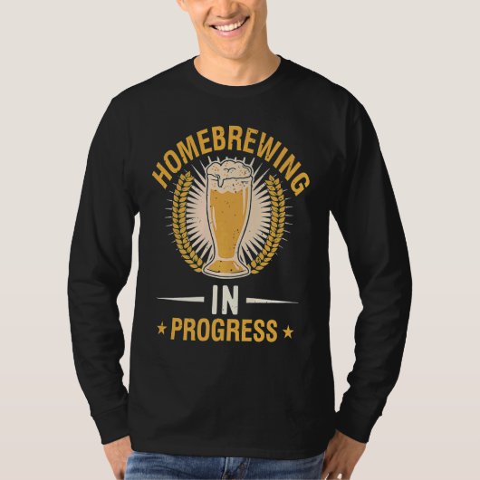 Homebrewing In Progress Beer Brewing Alcohol Drink T-shirt (Voorkant)