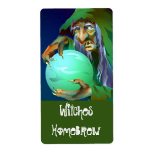 Homebrewing levert bier brouwen heks brouwen label