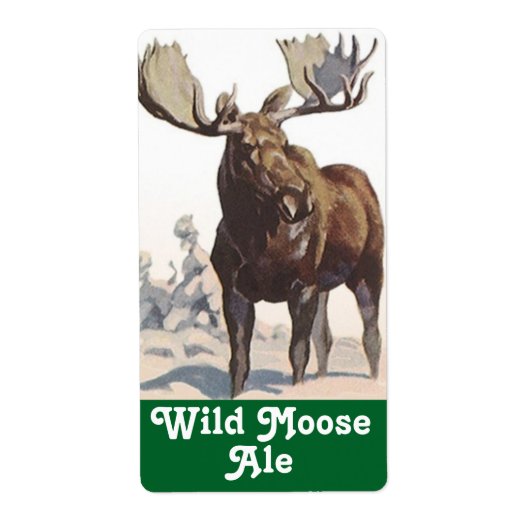 Homebrewing Wild Moose Bier Brewing Homebrew Label (Voorkant)