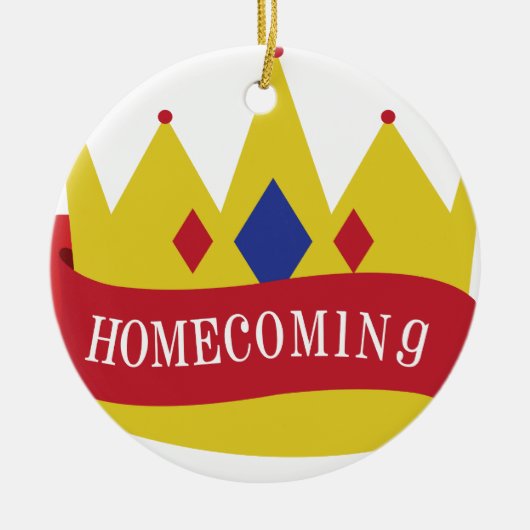 Homecoming Crown Ribbon Keramisch Ornament (Voorkant)