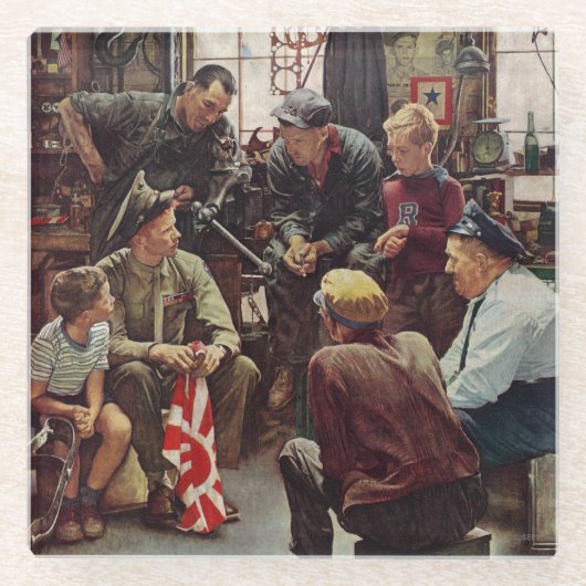 Homecoming Marine Glazen Onderzetter (Voorkant)