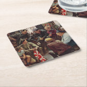 Homecoming Marine Vierkante Kartonnen Onderzetter (Schuin)