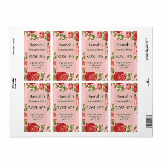 Homegrown Herbs Label (Full Sheet)