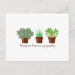 Homegrown Herbs zijn mijn specialiteit Briefkaart