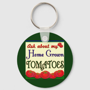 Homegrown Tomato Garden Slogan Sleutelhanger